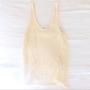 New Helmut Lang Knit White Tank Top Shirt Sweater